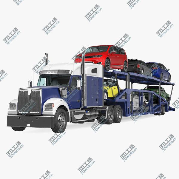 images/goods_img/20210312/3D Truck with Car Carrier 3D Model/1.jpg